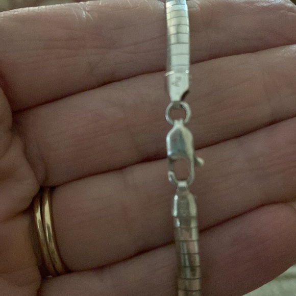 Sterling Silver Choker Necklace Womens 16” - Picture 5 of 5